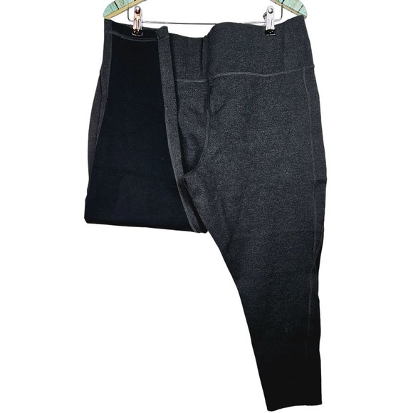 GAP Sculpt Ponte Black Gray Zipper Bottom Thick Contouring Legging, Sz. XL, NWT - Picture 5 of 8